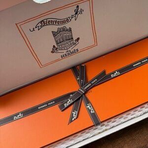 Hermès 100% Silk Tie H Deco with Gift Boxes and Ribbon